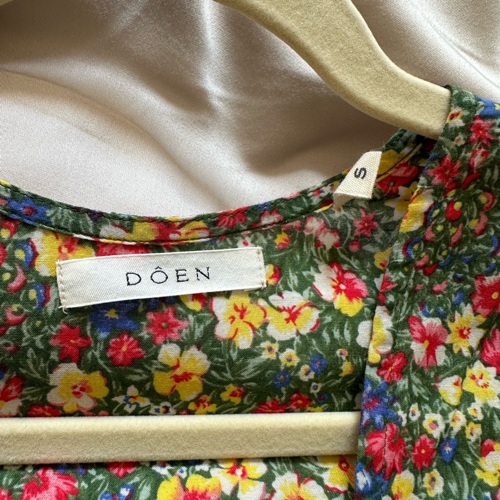 Doen Floral Maxi Dress - Green, Red, Yellow